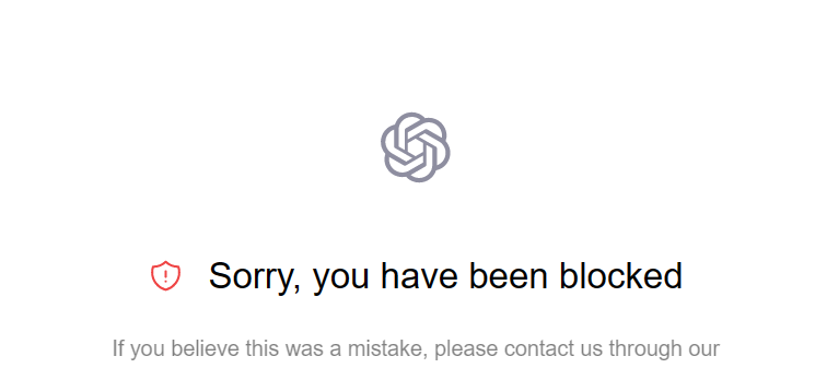 ChatGPT无法访问登陆，提示Sorry, you have been blocked的原因和解决方法图片